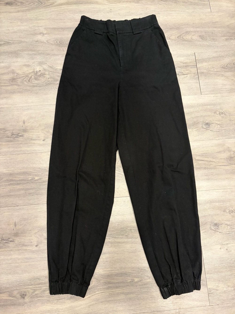 TNA Black High-Waist Jogger Trousers